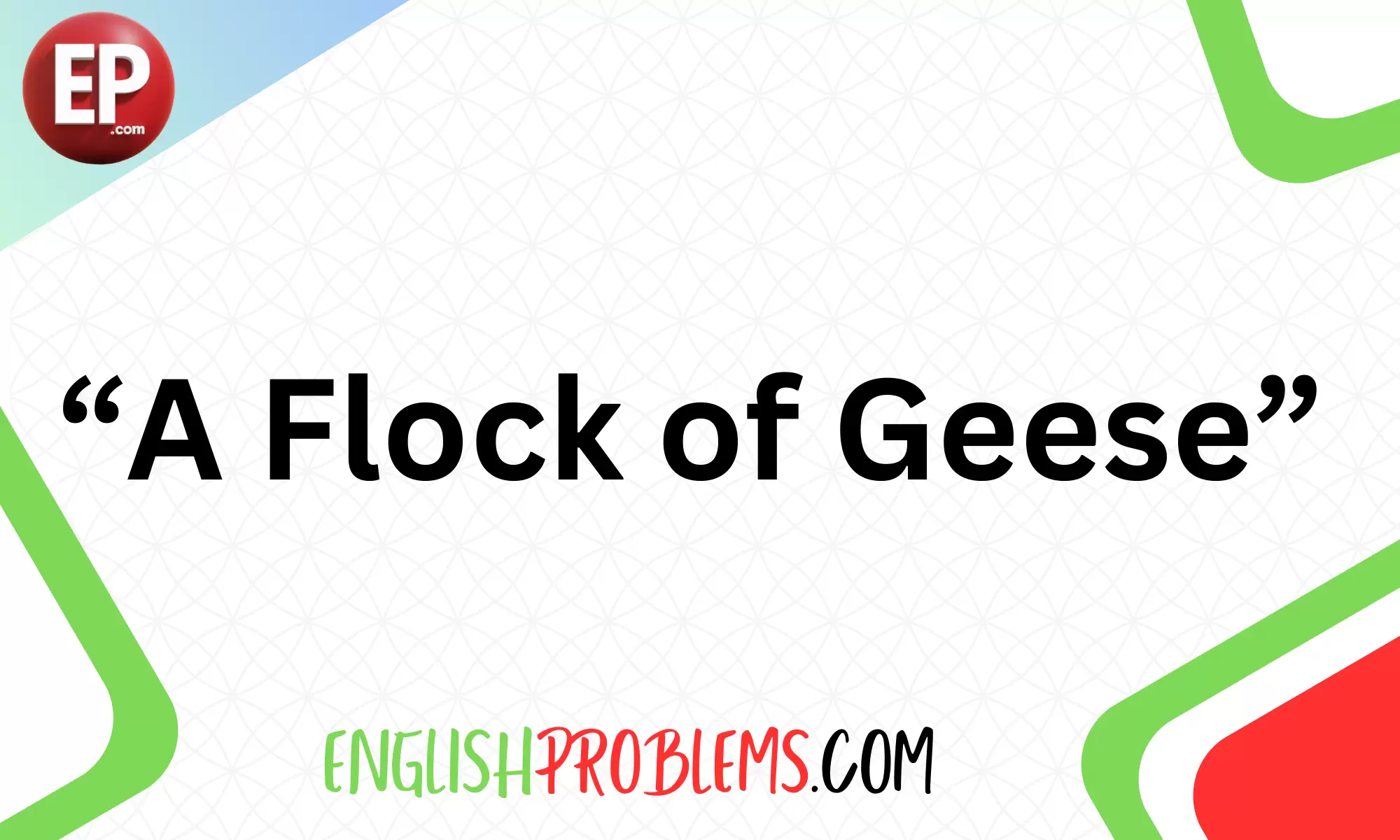 "A Flock of Geese"